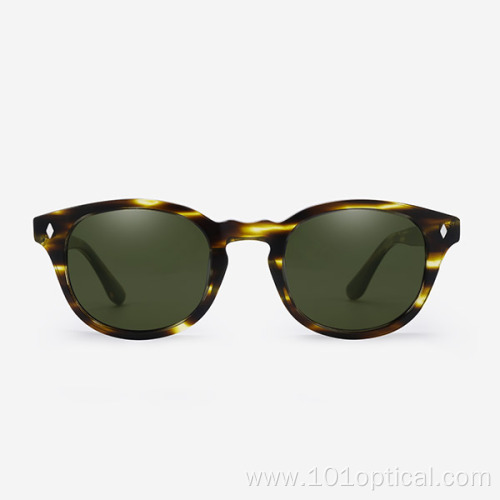 Rounded Square Acetate Men's Sunglasses